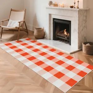 Modern Simple Plaid Carpet, Chessboard Mat, Luxurious Home Decor, Pet Friendly Non-Slip, Soft Comfortable, Machine Washable Rug