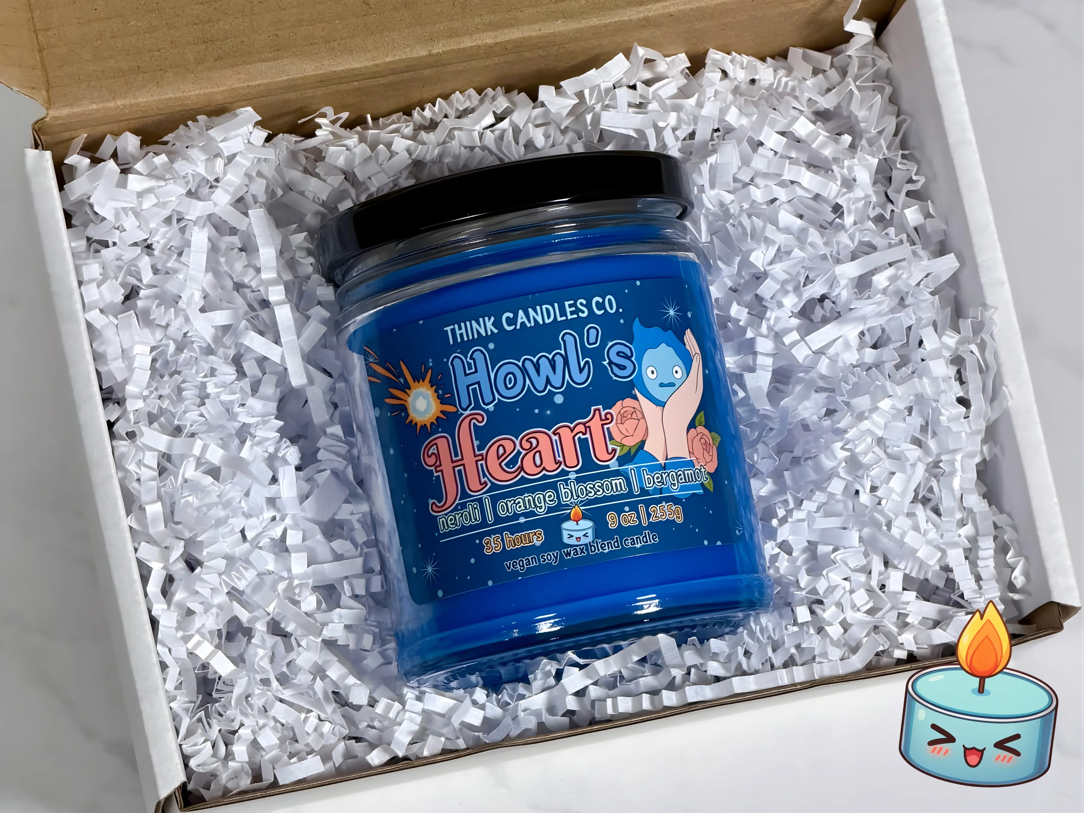 Howl's Heart Candle | Hand Poured Vegan Wax Blend Candle | 9 oz, 4 oz, 2 oz Snap Bar