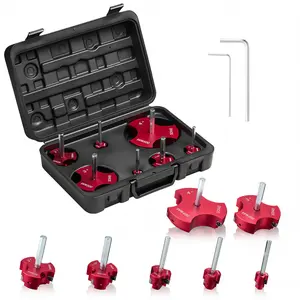 【Summervibes】VEVOR PVC Pipe Reamer Kit, 7-Piece, 3 Blades PVC Fitting Socket Saver, Includes 1/2", 3/4", 1", 1-1/2", 2", 3", 4", Fits Standard 1/2" Drills, Plumbing Tool Kit for SCH40 ABS CPVC Vent Drain Pipes