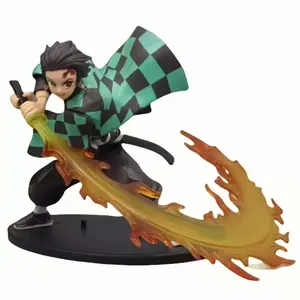 Demon Slayer Kimetsu No Yaiba Tanjiro Figure With Big Sword Anime Model Collectible Ornament Toy Gift