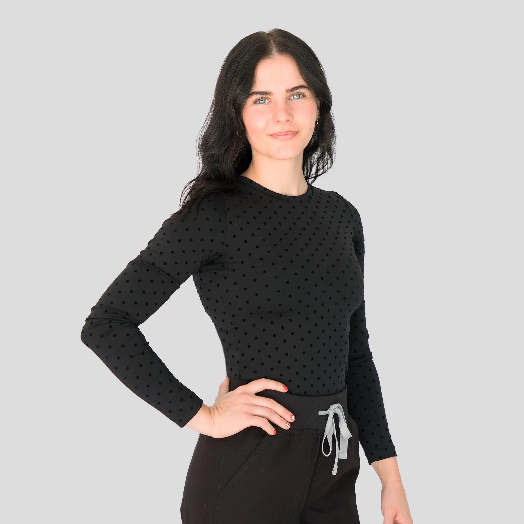Black PolkaDot CoreSupport Underscrub