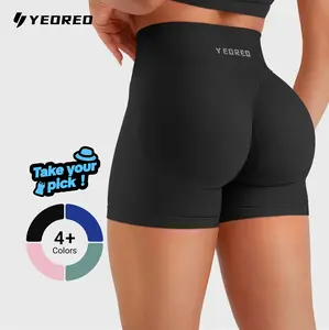 YEOREO Vision Hidden Scrunch Shorts Women's Seamless Butt Lifting Gym Shorts High Waisted Tummy Control Workout Yoga Shorts