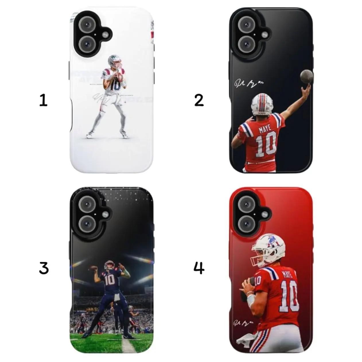 Drake Maye Phone Case, Case Cover Compatible with iPhone X, 11, 12, 13, 14, 15, 16, 17 Series & Galaxy Series