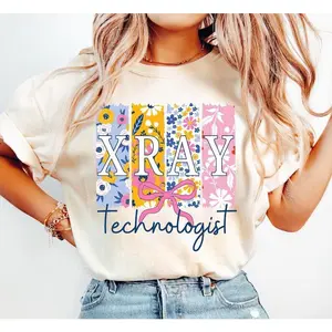 Comfort Colors Xray Tech Shirt - X-Ray Technologist T-Shirt, Radiology Department Gift, Medium Fit, Cotton Fabric for Women, Summer Wear