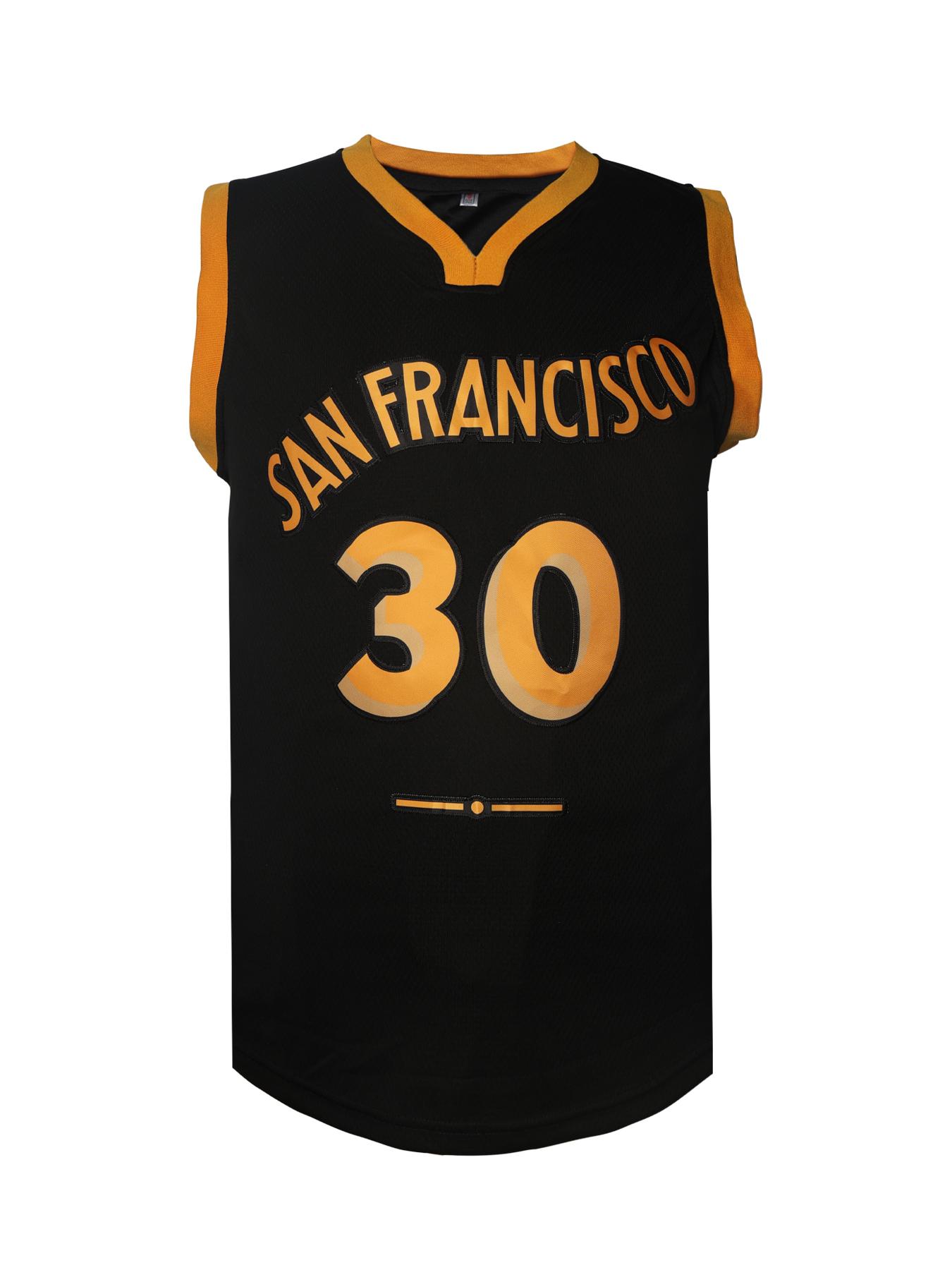 Vintage Black & Gold #30 Curry Basketball Jersey Classic Breathable Mesh Athletic Tank Top for Game Streetwear & Training Fans Gift