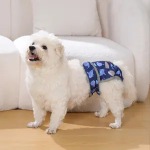 Reusable Washable Dog Diapers, High Absorbency Breathable Fabric, Unisex Pet Underwear, Multiple Sizes Available, Eco-Friendly Design, Pee Pads