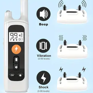 Dog Shock Collar - 2624FT Dog Training Collar with Night-Light Mode, 3 Training Modes with Beep, Shake, Safe Shock - Shock Collar for Dogs, IP67 Waterproof, 2H Fast Charging - fits 4.5-21.6in Dogs