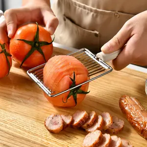 Stainless Steel Handheld Slicer Machine, Egg Boiling Slicer, Onion Chopper, Kitchen Gadget, Fruit Tomato Slicing Tool