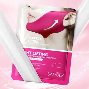 5-Piece V-Line Lifting Mask, Hyaluronic Gel, Shape Perfect Jawline, Reduce Double Chin, Essential Facial Shaping Mask, Enhance Face Contour, Anti-Sagging Skin