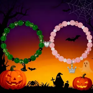 Elphaba Glinda Friendship Matching Bracelets-Halloween Costume Decor Crown Witch Hat Matching Bracelets-BFF Couples Accessories Gifts for Fans Dress Decor