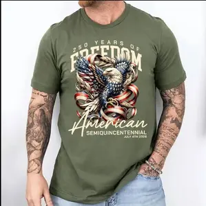 American Eagle Patriotic T-Shirt , Featuring "250 Years of Freedom" July 4th 2026 Graphic , Perfect for Independence Day Fans , Unisex Shirt , Gift Idea