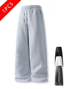 Men’s casual athletic pants, loose straight fit, knit versatile sweatpants, spring/summer/autumn styles