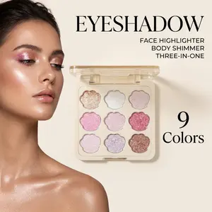 Radiant Dazzle Collection Luminous Shimmer Eyeshadow Palette Ultra-Fine Powder Highly Pigmented Shades Soft Luminous Glitter Makeup Cosmetic Silky Chunky Travel-Friendly