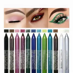 12-Color Eyeliner Set High-Shine Pearl Smoky Punk Goth Makeup Waterproof Smudge-Proof Formula for Bold Daily Party Looks with Rich Pigmentation Smooth Texture Gothic Cosmetic liner brown natural eyeshadow