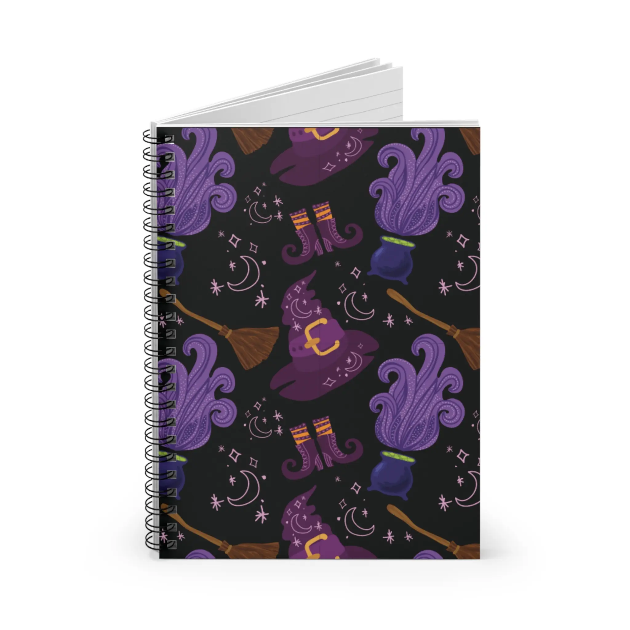 Whimsical Witch Spiral Notebook - Perfect for Halloween, Journaling, Planning, or Note-Taking, Gift for Witches, Students, Witchy Vibes