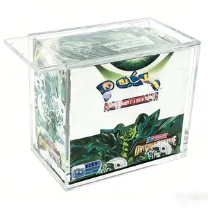 5mm Thick Acrylic Stacking Display Box with Magnetic Lid, UV Protection, Transparent Dustproof Protector for Booster Packs