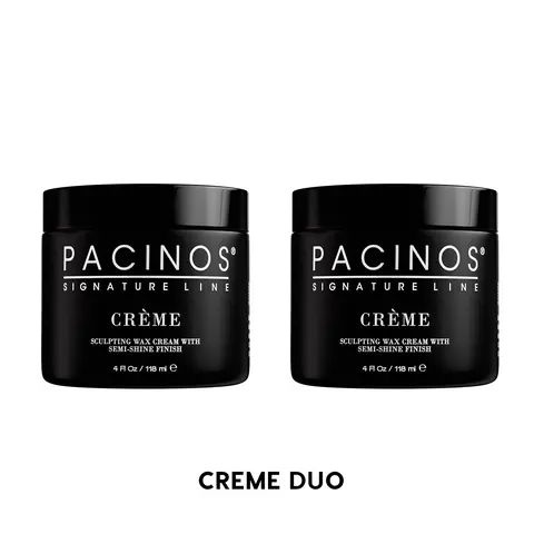 Pacinos Signature Line Dual Styling Cream Men's 2-Pack - Flexible Hold Hair Cream with Castor Oil, Detangle, Phenoxyethanol, Frizz Control, Hydrating Lightweight Texture, Fresh Subtle Scent, All Hair Types Adult Haircare