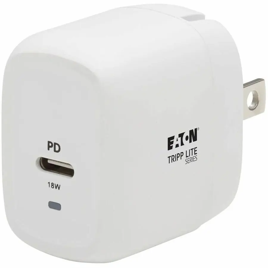 Tripp Lite USB Wall Charger USB C 18W Charging GaN Tech w/ Lightning Cable