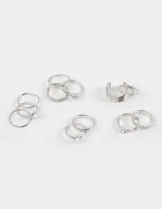 FULL TILT 12  Womens Pack Dainty Stone Rings