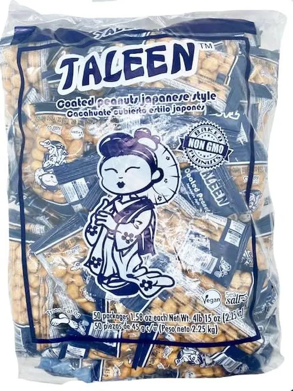 Taleen Japanese Peanuts 50 CT/ 1.58 oz each/ 4lb 15 oz Taleen Japanese Peanuts 50 CT/ 1.58 oz each/ 4lb 15 oz