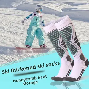 Thickened Outdoor Sports Socks for Men and Women, Long Tube Thermal Socks, Towel Bottom Snow Socks, Winter Professional Ski Socks