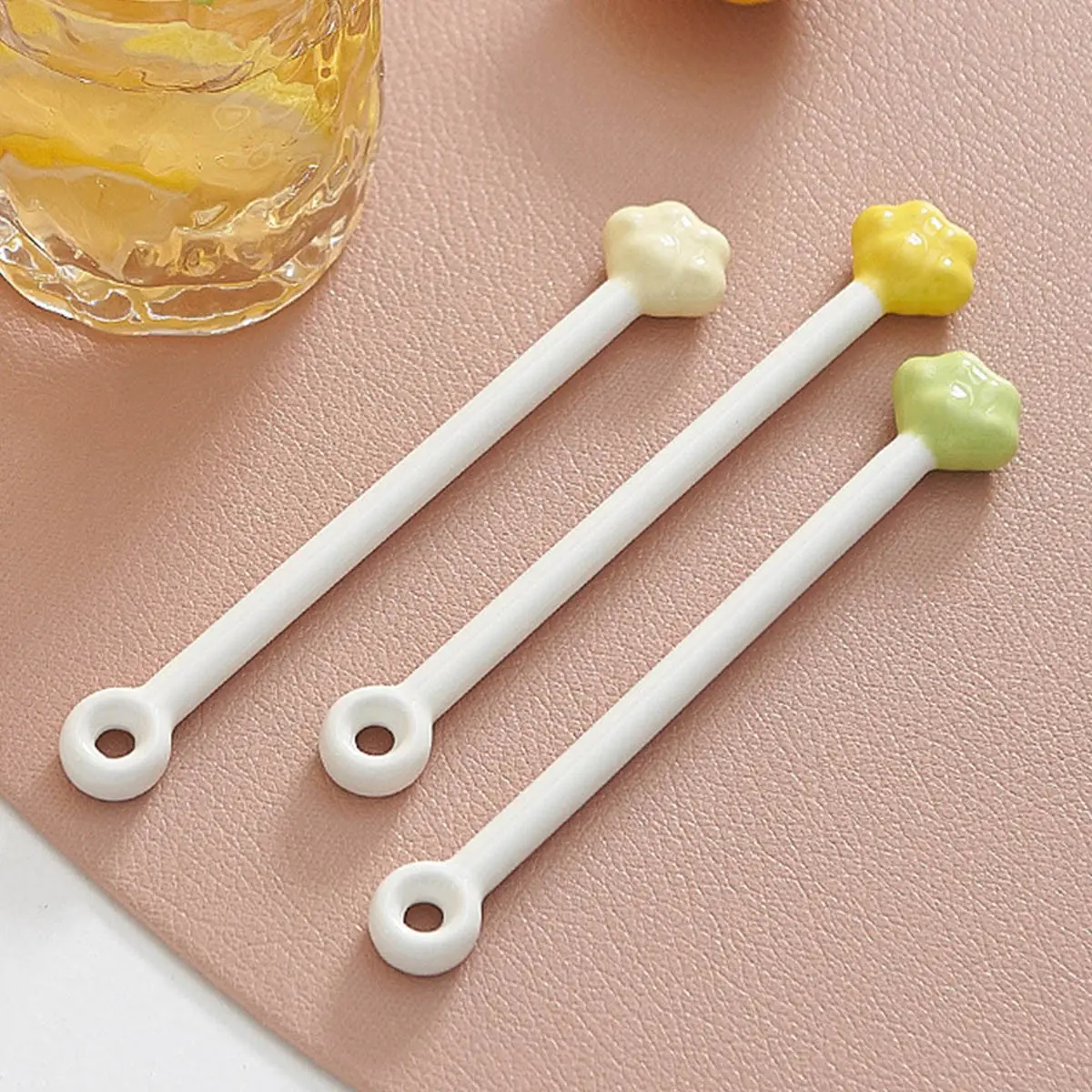 Reusable Ceramic Coffee Stir Sticks, 5.9 Inch Lightweight Glass Swizzle Stirrers, Ideal for Cocktails, Espresso, Cold Drinks, Bar Tools