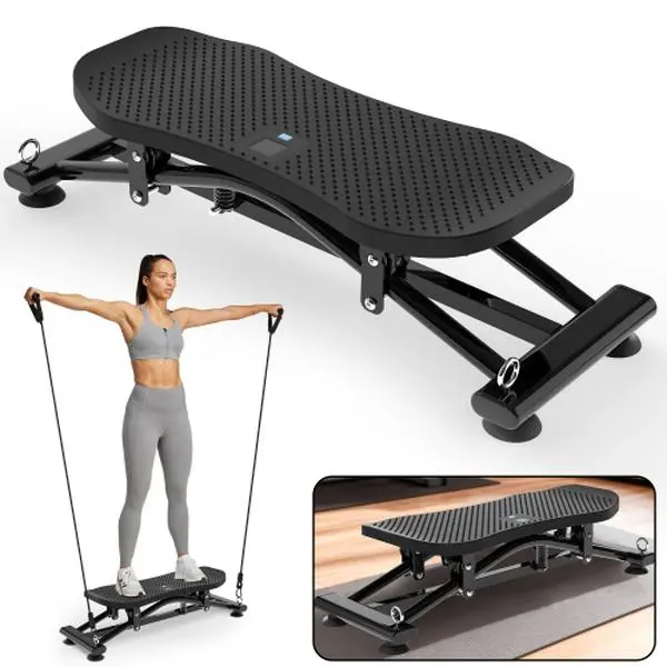 SAYGOGO Portable Twisting Balance Trainer with LCD Display & Resistance Bands, At-Home Ski Simulator for Full-Body Aerobic Fitness