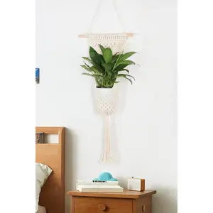Ali Rue Luv Macrame Basket Wall Hanging