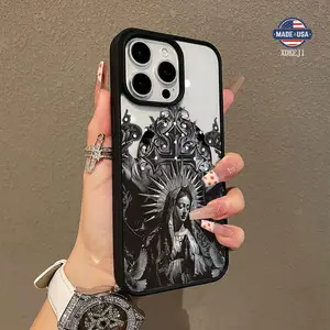 Premium Magnetic Case for iPhone11/12/13/14/15/16/promax Virgin Mary y2k cased MagSafe Ready,Springtok,Anti-Fall, and Ultra-Thin Design | Perfect for Everyday Use Protector Screen Protector Decoration Floral Aesthetic Resistance