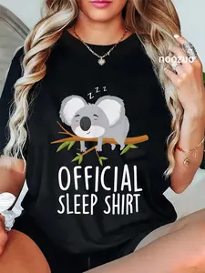 100% Cotton Unisex Official Sleep Shirt pajamas nightgown koala bear T-Shirt Casual Top