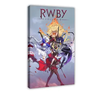 Anime RWBY Poster 9 bedroom canvas posters, hall wall art, bathroom canvas posters, home poster decoration