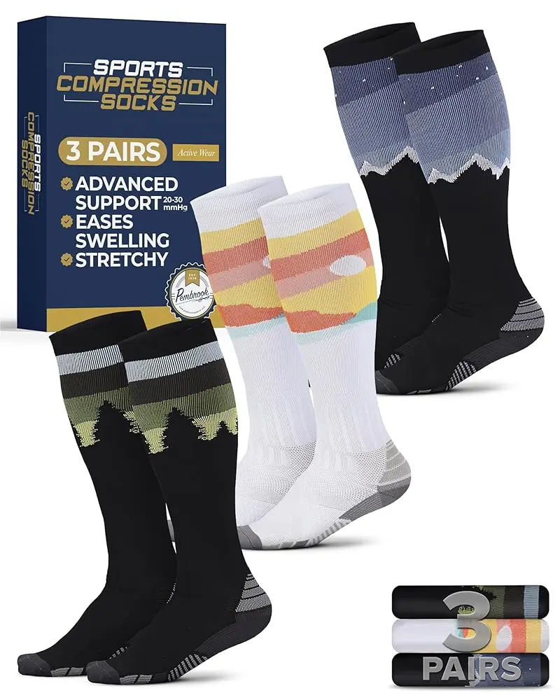 Nature Patterns (Mountains/Trees/Sunset) - 3 Pairs