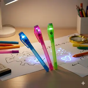 Magic Invisible Pen for Kids: Non-Toxic Fluorescent Ink, UV Light Reveal, Secret Writing Tool. Night Glow Doodle Toy, Creative Gift for Parties & STEM Learning, Ideal for Family Fun & School Activities.