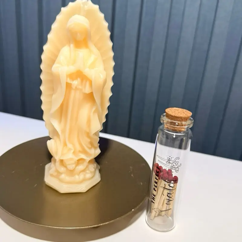 Handmade Virgin of Guadalupe Candle