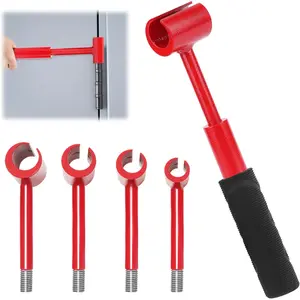 Upgraded 4 in 1 Door Hinge Adjustment Tool with Thread, Multi-Size Universal Door Gap Adjustment Tool for Residential & Commercial, Durable Hinge Gap Adjusting Wrench for Door Cabinet Alignment