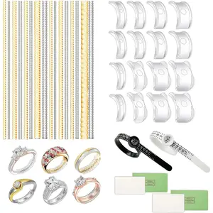 Invisible Ring Size Adjuster - 36 count Multi-Size Kit for Loose Rings,  Spiral Guard Protector ( & Clear, Round & Flat) - Universal Fit for Men & Women