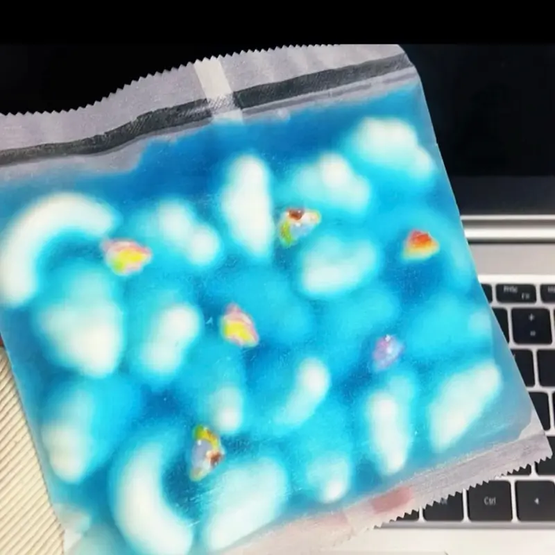 ASMR Wax Cracking Handmade Clay N Slime Bag, Clouds, Clay Cracking Wax