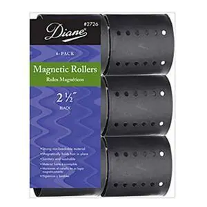 DIANE MAGNETIC ROLLER BLACK 2 1/2 IN.-6CT.