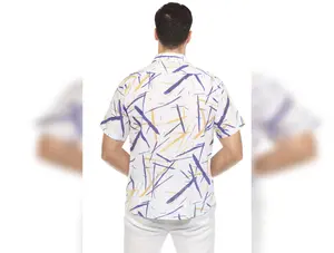 Men's Resort Style Casual Linen Blend Colorful Print Shirt