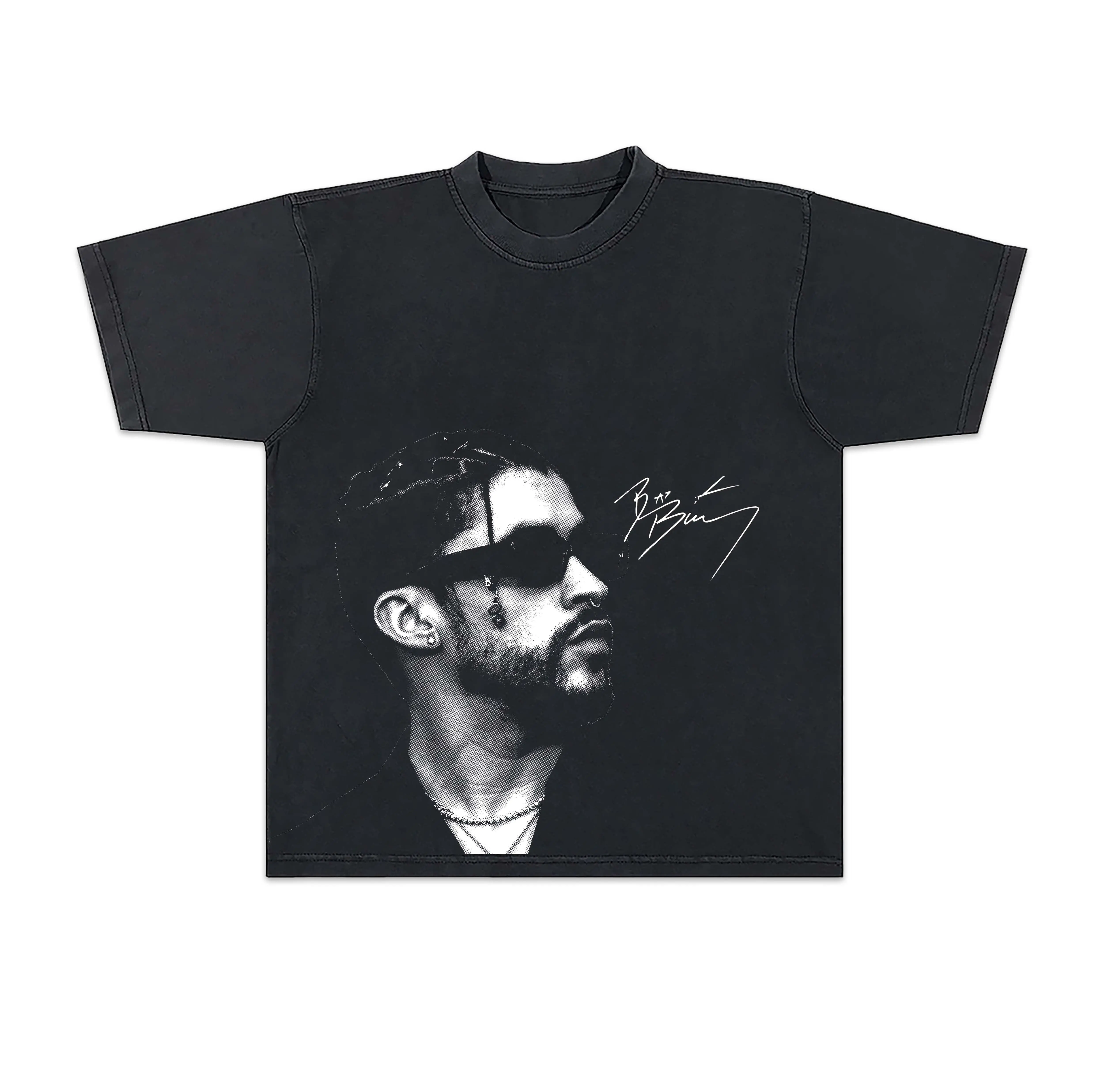 Vintage Oversized T-Shirt with Signature Design and Portrait Print, BENITO Vintage Tee