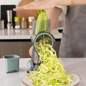 Rotary Drum Shredder & Vegetable Cutter, Handheld Home Slicer, Multifunctional Potato & Carrot Grater