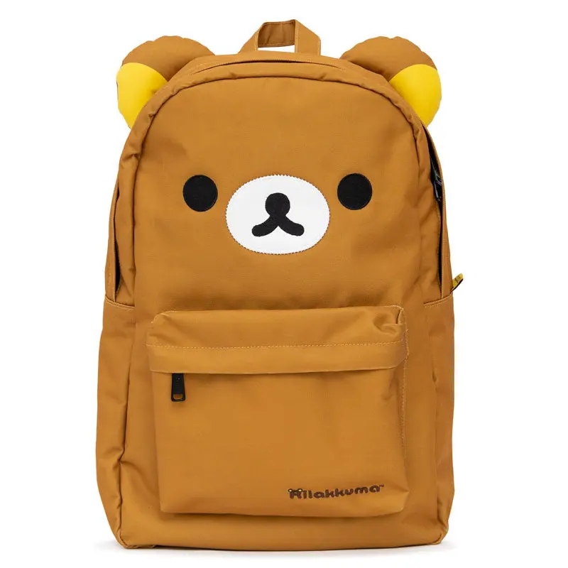 Rilakkumas Backpack Korilakkuma Embroidery Waterproof Nylon Large Capacity Daily Travel Outdoor School Casual Book Bag