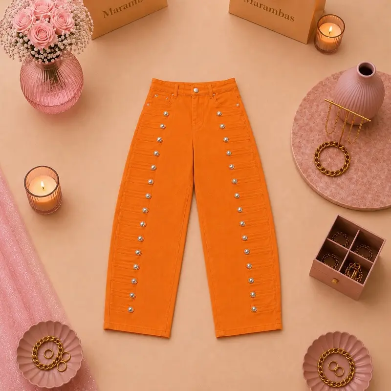 Napoleon orange denim jeans