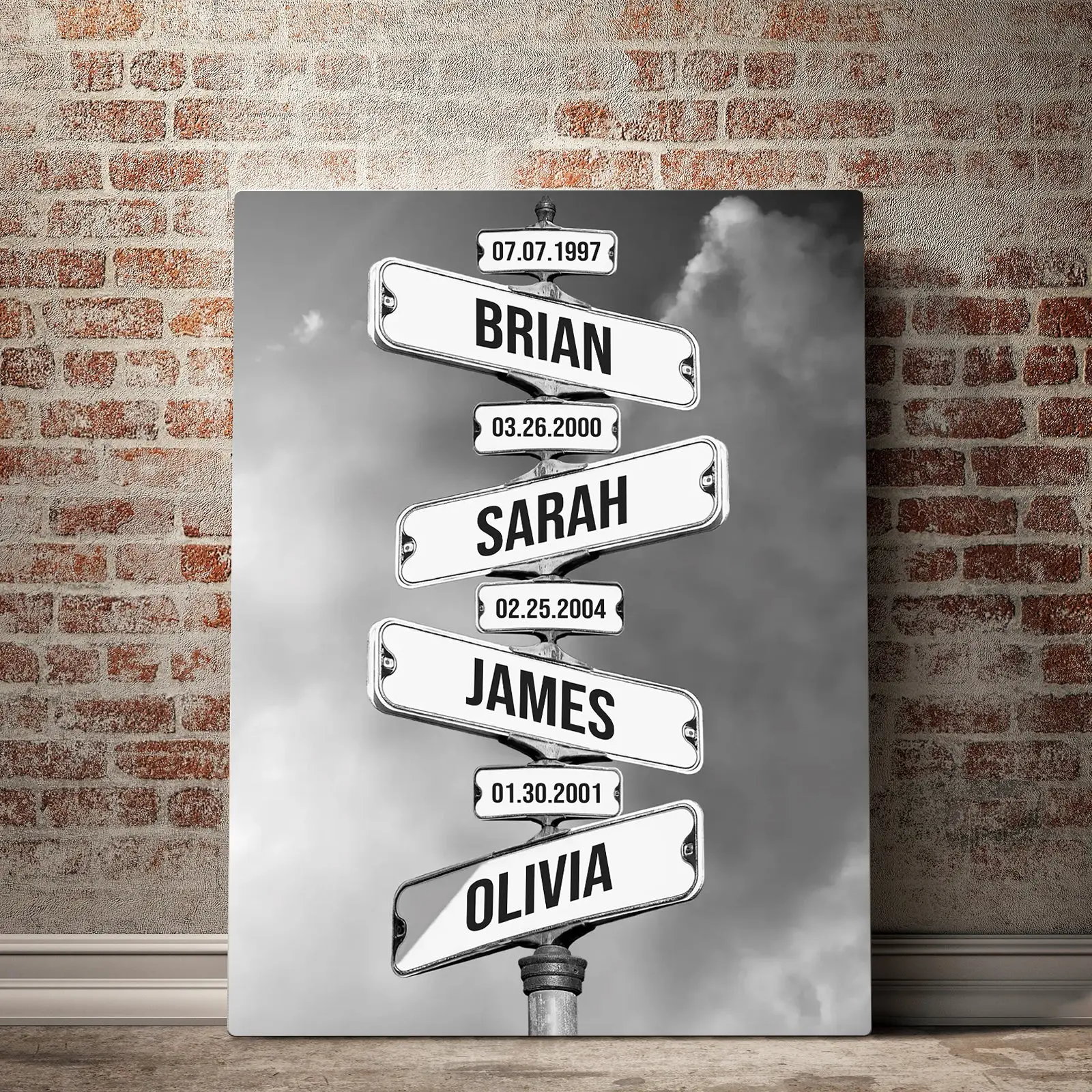 Custom Family Street Sign with Dates Custom Family Street Sign with Dates