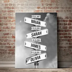 Custom Family Street Sign with Dates