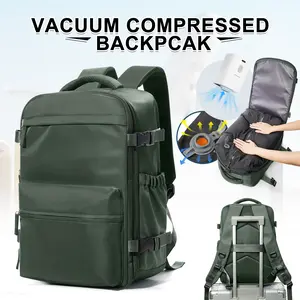 HYC00 Vacuum Travel Backpack with Pump, Vacuum SealCompression Backpack, Large Travel Bag For Women Men, Durable Outdoor Hiking Sports Rucksack, AirlineApproved Carry On Backpack, Travel Essentials Traveling Bag