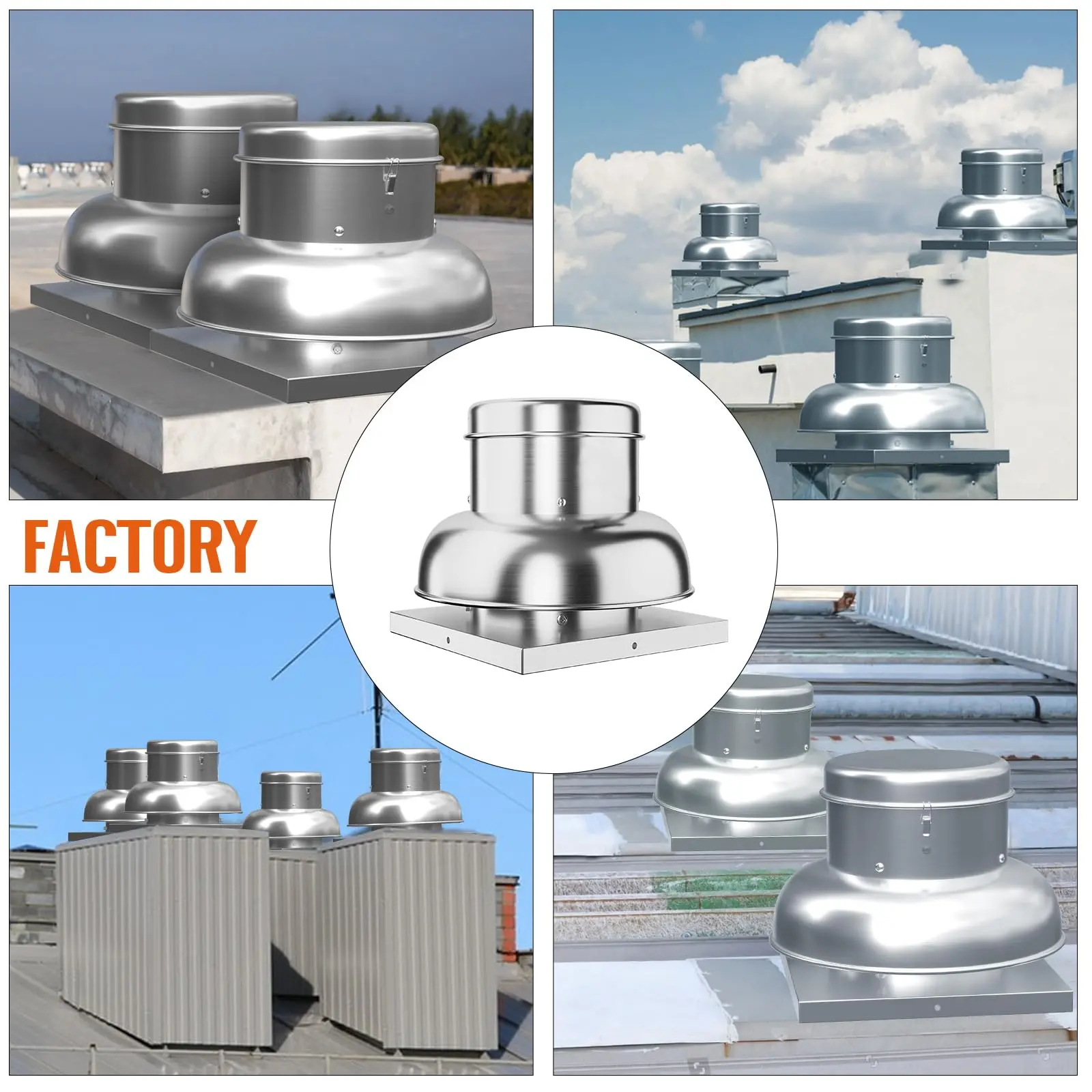 Garvee Direct Drive Upblast Roof Exhaust Fan – Adjustable 1400/2400 CFM Centrifugal Ventilator – Speed Control & Upgraded Motor – 25" Stainless Steel Base – Quiet, Weather-Resistant – Industrial Grade Ventilation