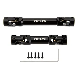 MEUS RACING Stainless Steel TRX4M Driveshaft, Drive Shaft for Traxxas 1/18 TRX4M Defender Bronco RC Crawler Upgrade Parts, Black
