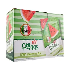 WOONGJIN BABA Korean Watermelon Juice 190ml x 10 Packs | Zero Fat, Low Sugar, Low Calorie Refreshment WOONGJIN BABA Korean Watermelon Juice 190ml x 10 Packs | Zero Fat, Low Sugar, Low Calorie Refreshment
