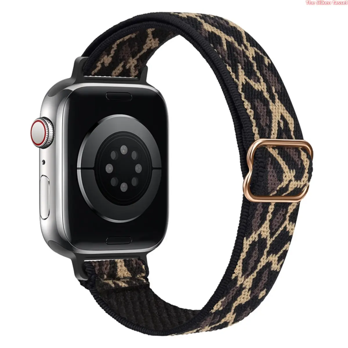 Slim Waist Thin Elastic Nylon Watch Band, Pin Buckle Adjustable Fashion Wrist Strap 38/40/41/42/44/45/46/49mm For Ladies Daily Stylish Wear Compatible with Apple Watch All Series S10 S11 SE Ultra (No Watch) sunglass tiktokshopbacktoschool